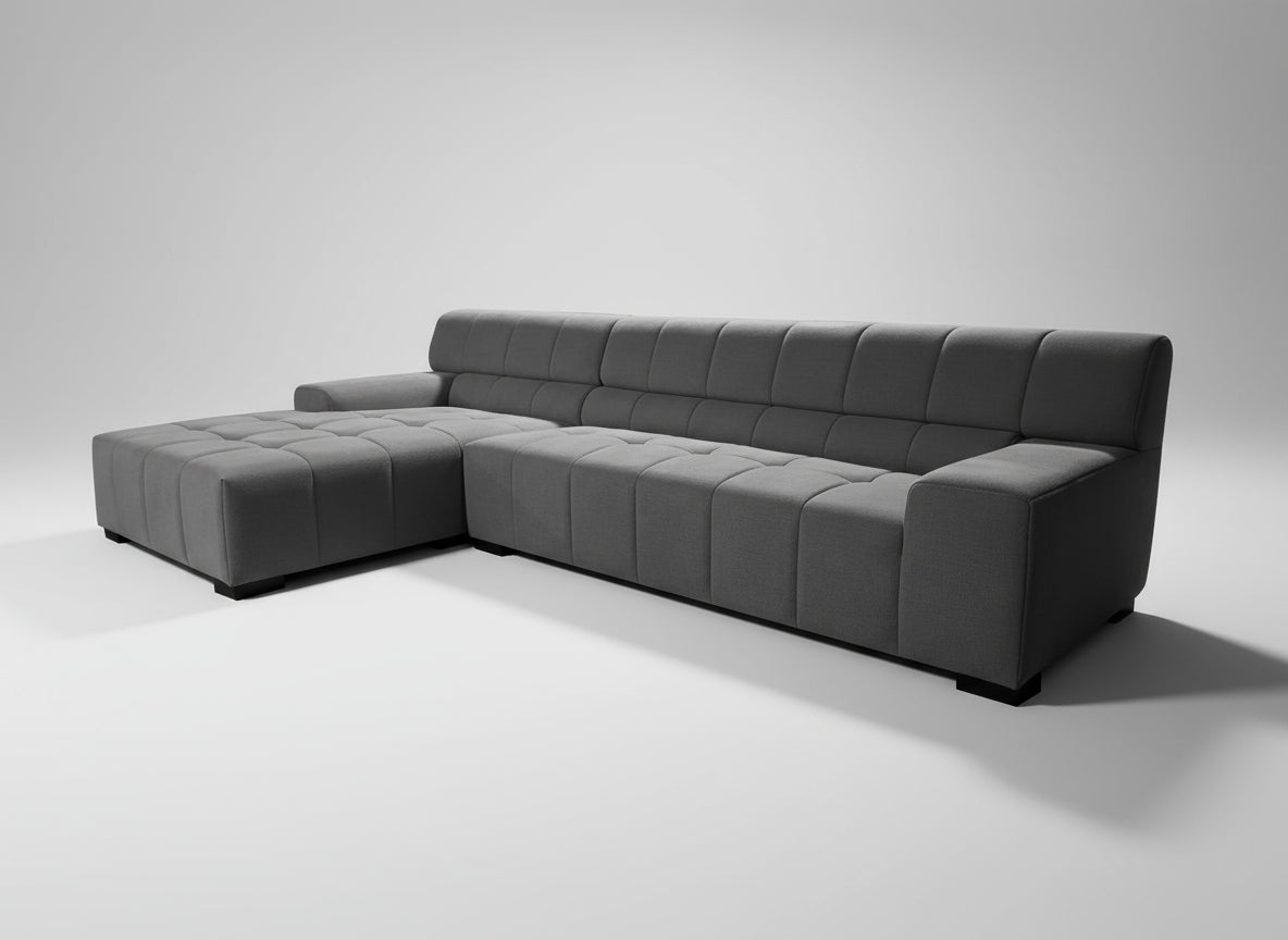 The Jazzmore Modern Sectional Sofa Dark Gray