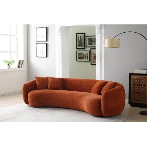 The Jazzmore 5-Seater Boucle Sofa Modern Sectional Half Moon Curved