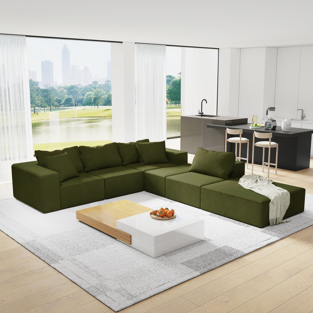 The Horizon Modern L-Shaped Sectional Sofa
