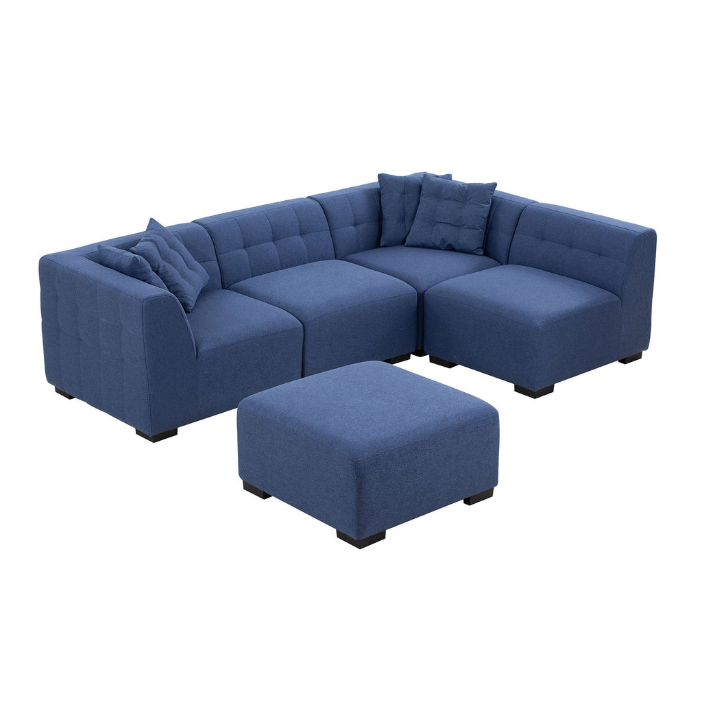 Darla Modern Sectional Sofa with Ottoman Combination