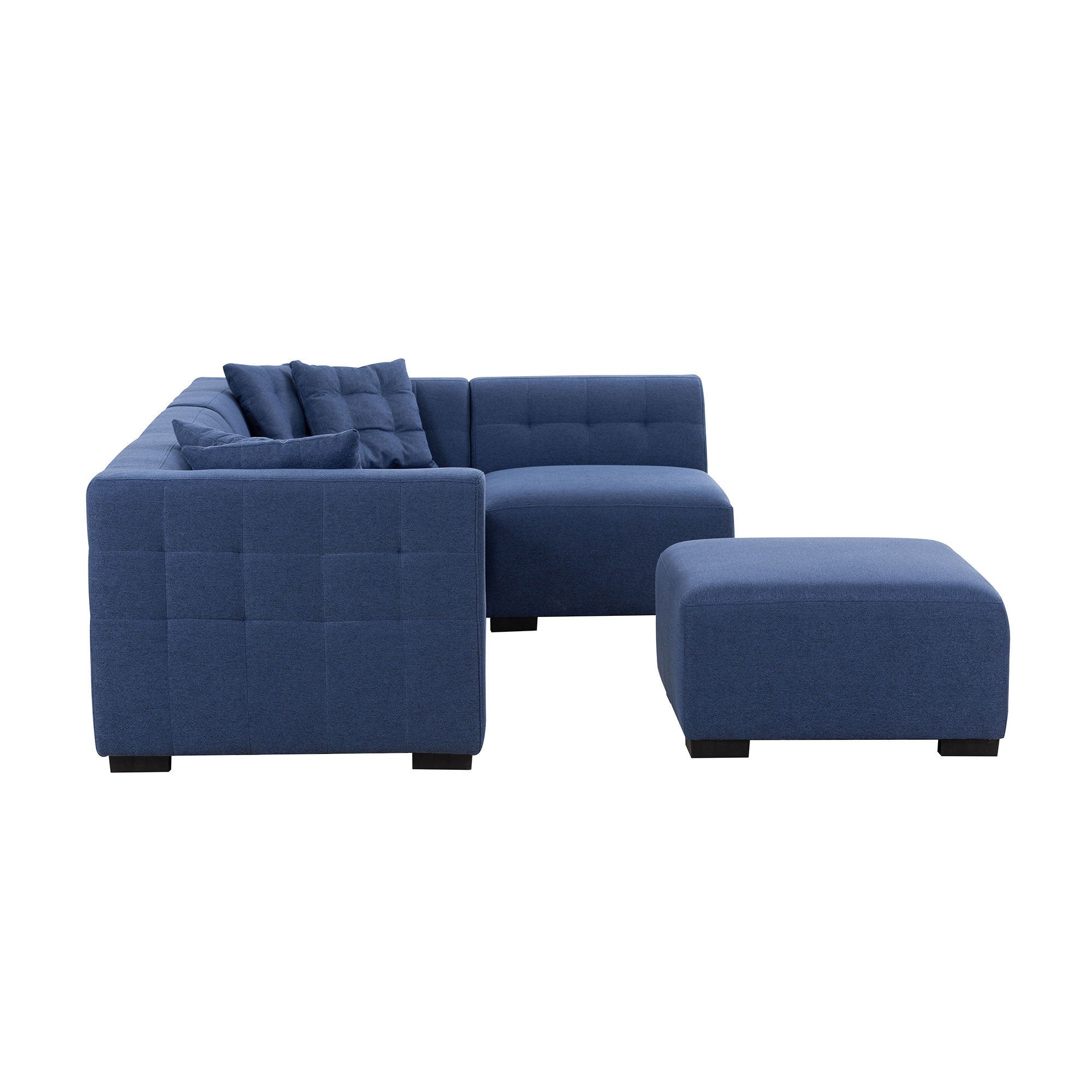 Darla Modern Sectional Sofa with Ottoman Combination