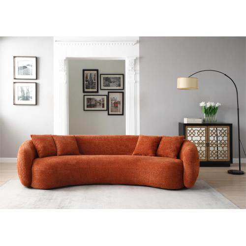 The Jazzmore 5-Seater Boucle Sofa Modern Sectional Half Moon Curved