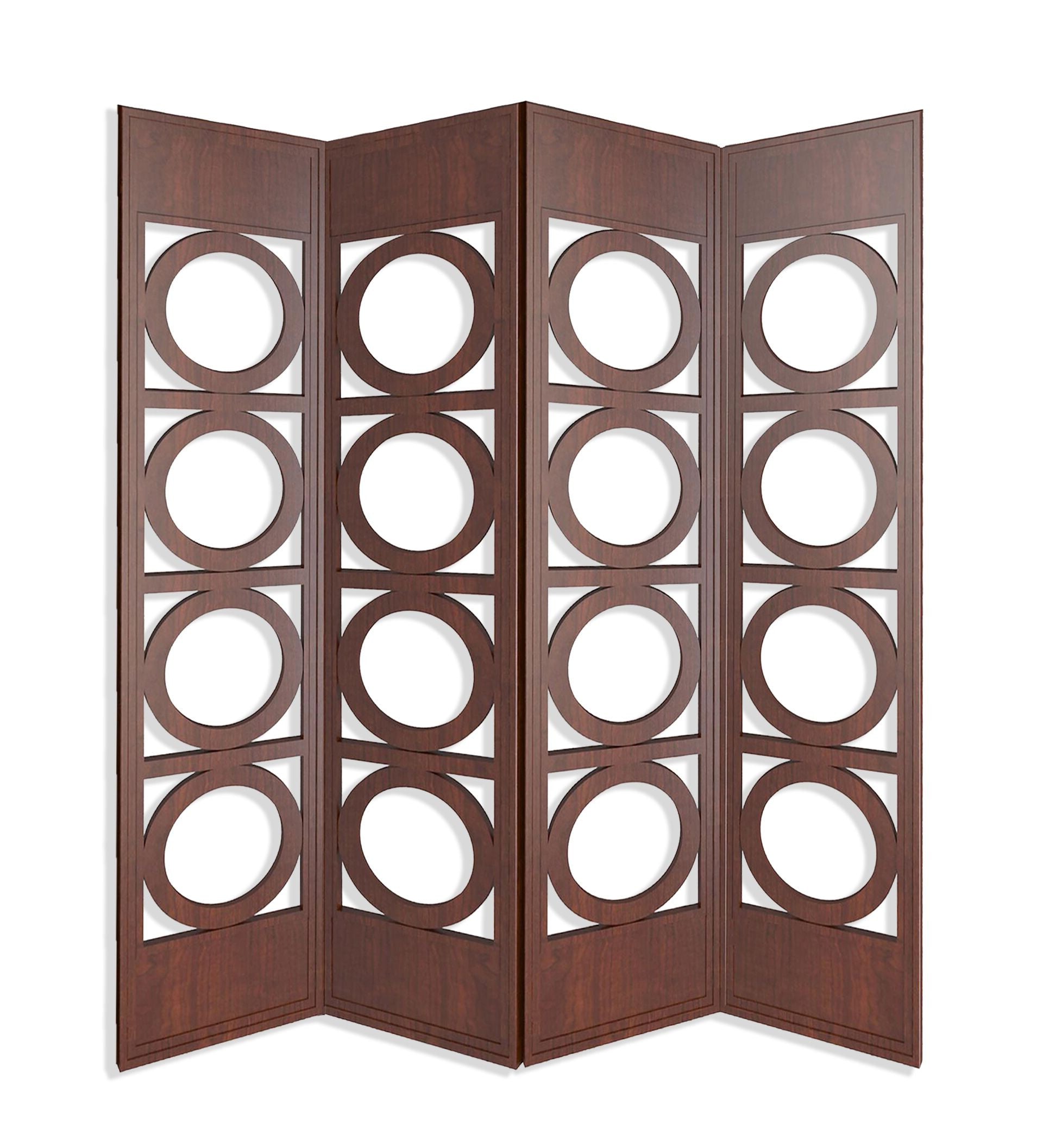 The Roe Brown 4 Panel Wood  Screen