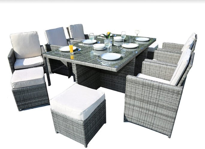 Sunnyway Gray 11-Piece Outdoor Dining Set