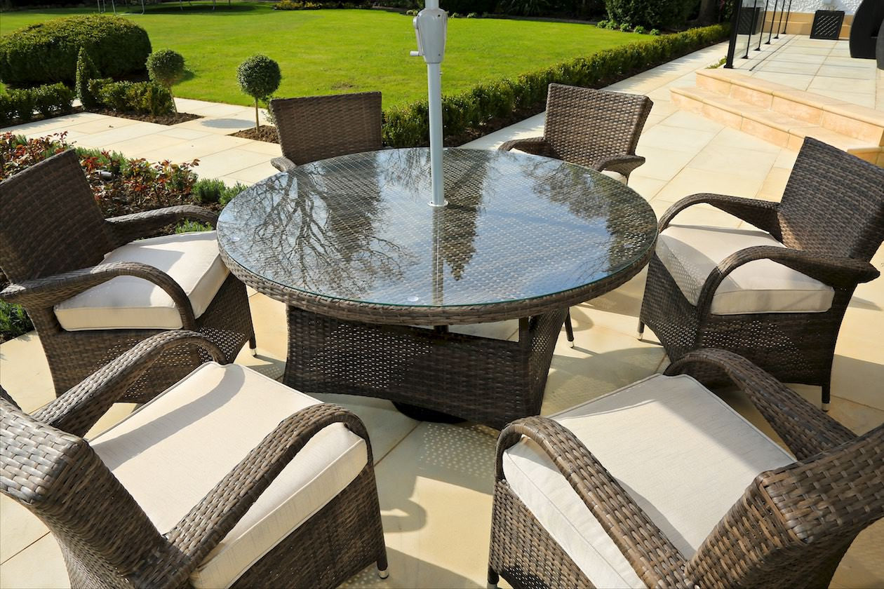 The Paradise Brown 7-Piece Outdoor Dining Set