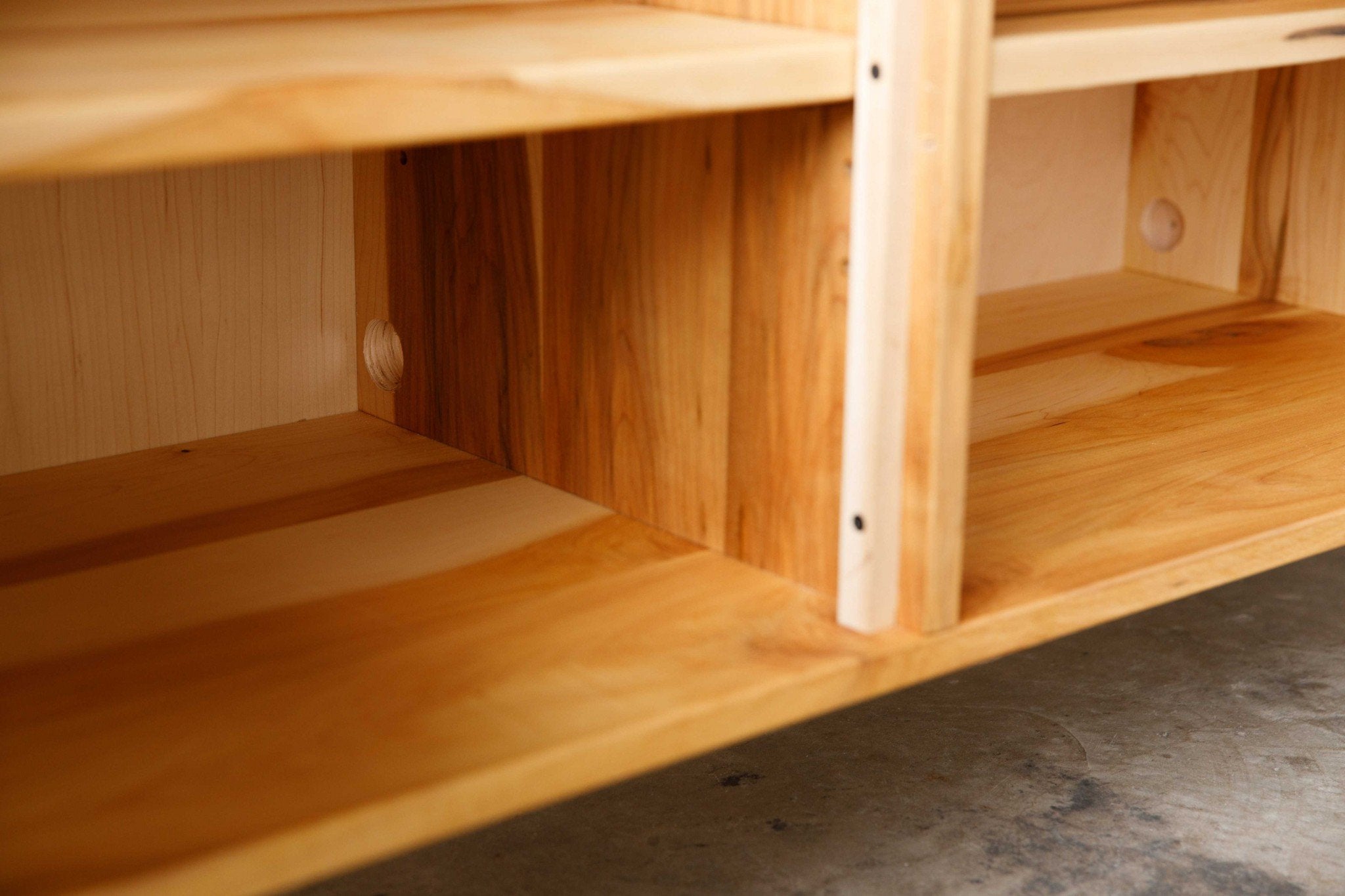 Natural Maple And Steel Multi Compartment TV Stand