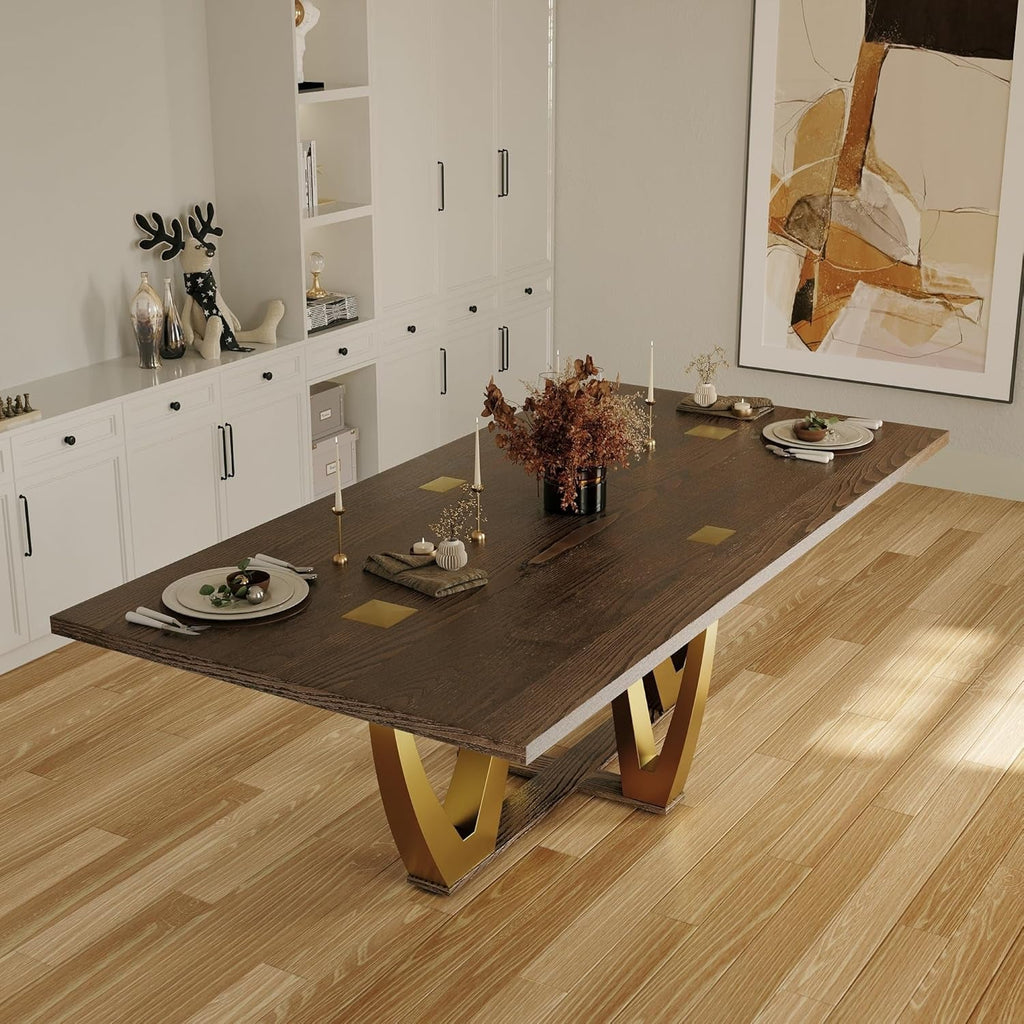 The Emperor Modern Wood Dining Table