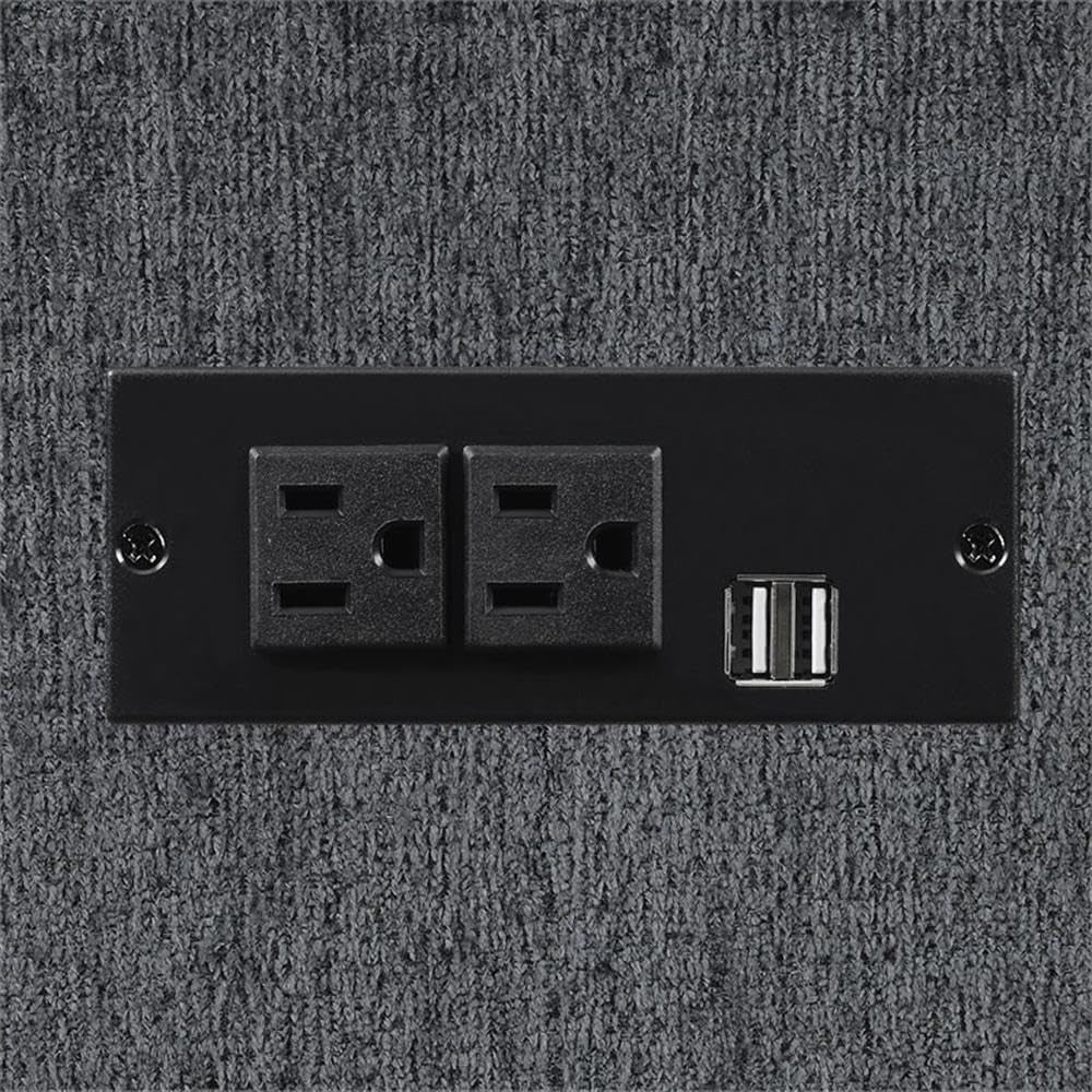 The Savoy Bahrain 6-Piece Charcoal Motion Sectional Sofa