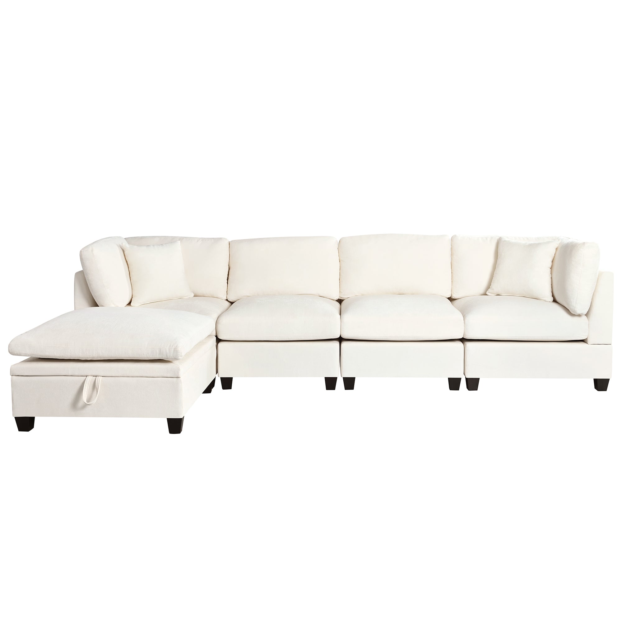 The Aristelle Luxury Modular Sofa with Removable Storage Ottoman