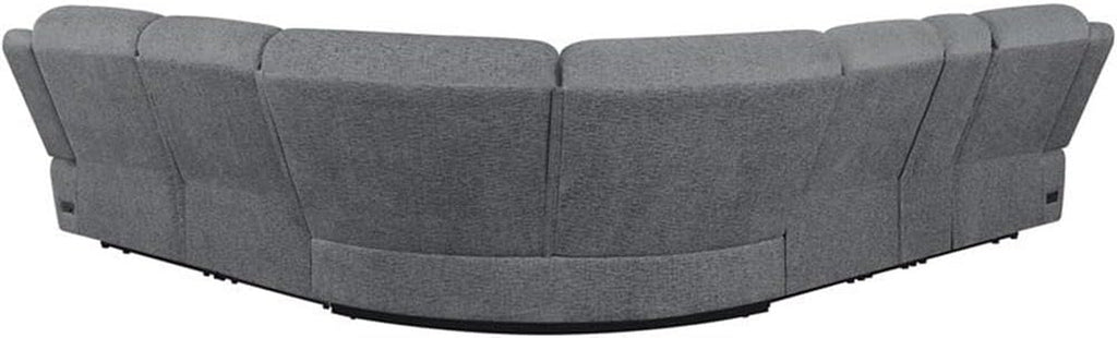 The Savoy Bahrain 6-Piece Charcoal Motion Sectional Sofa