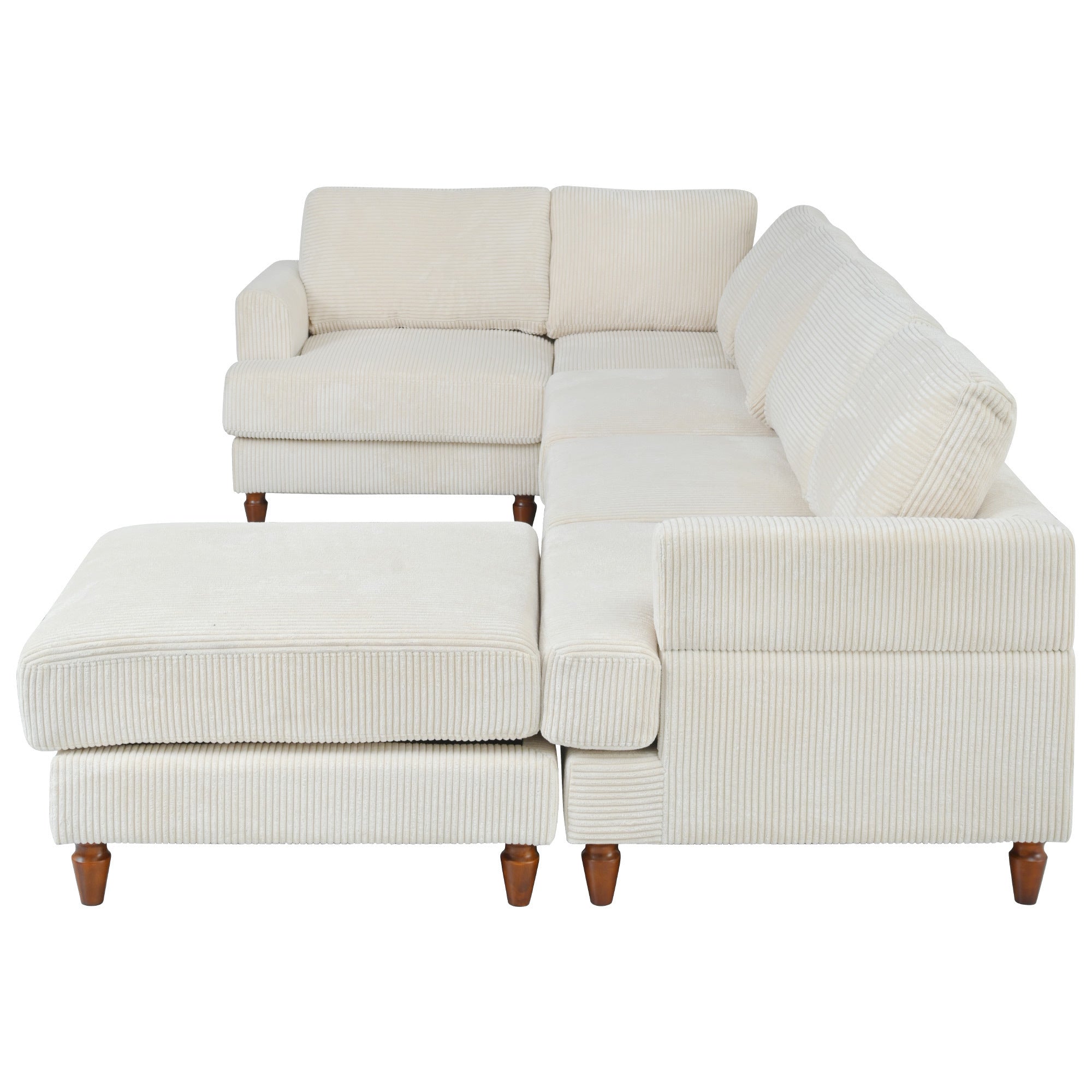 The Valentina Modular L-Shaped Sectional Sofa with Ottoman