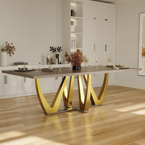 The Emperor Modern Wood Dining Table