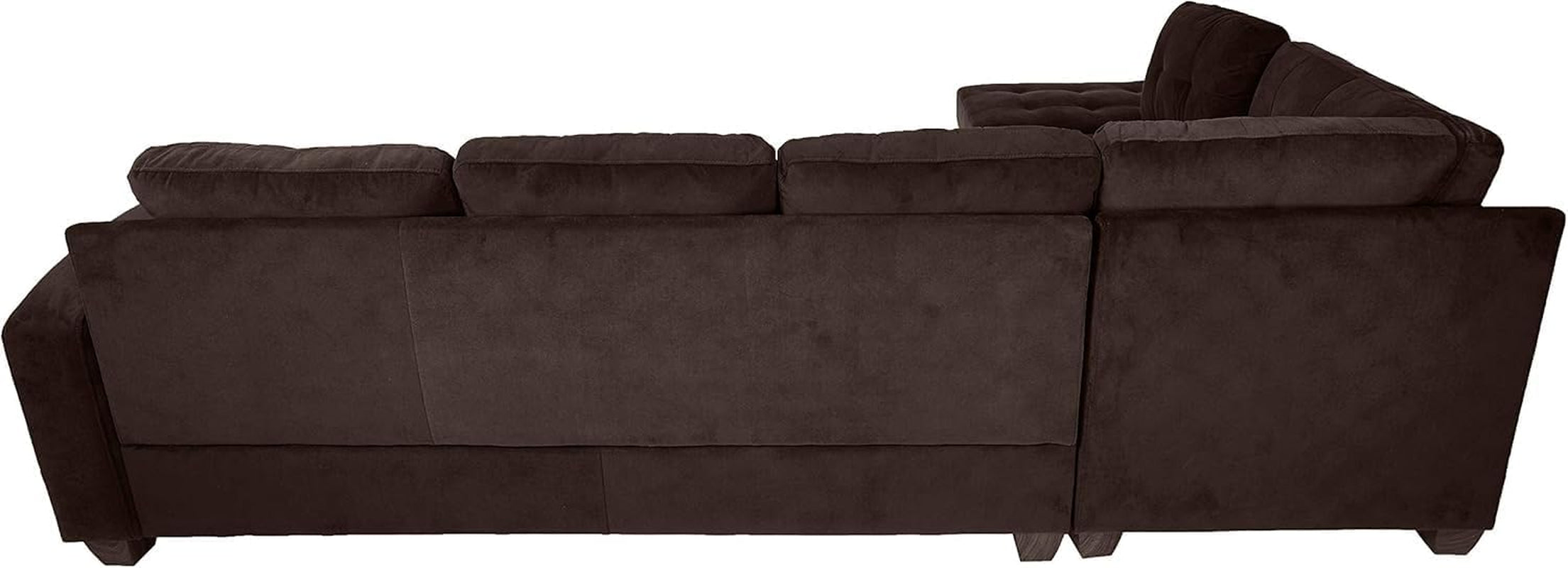 The Emilio 2-Piece Reversible Sectional Sofa - Chocolate