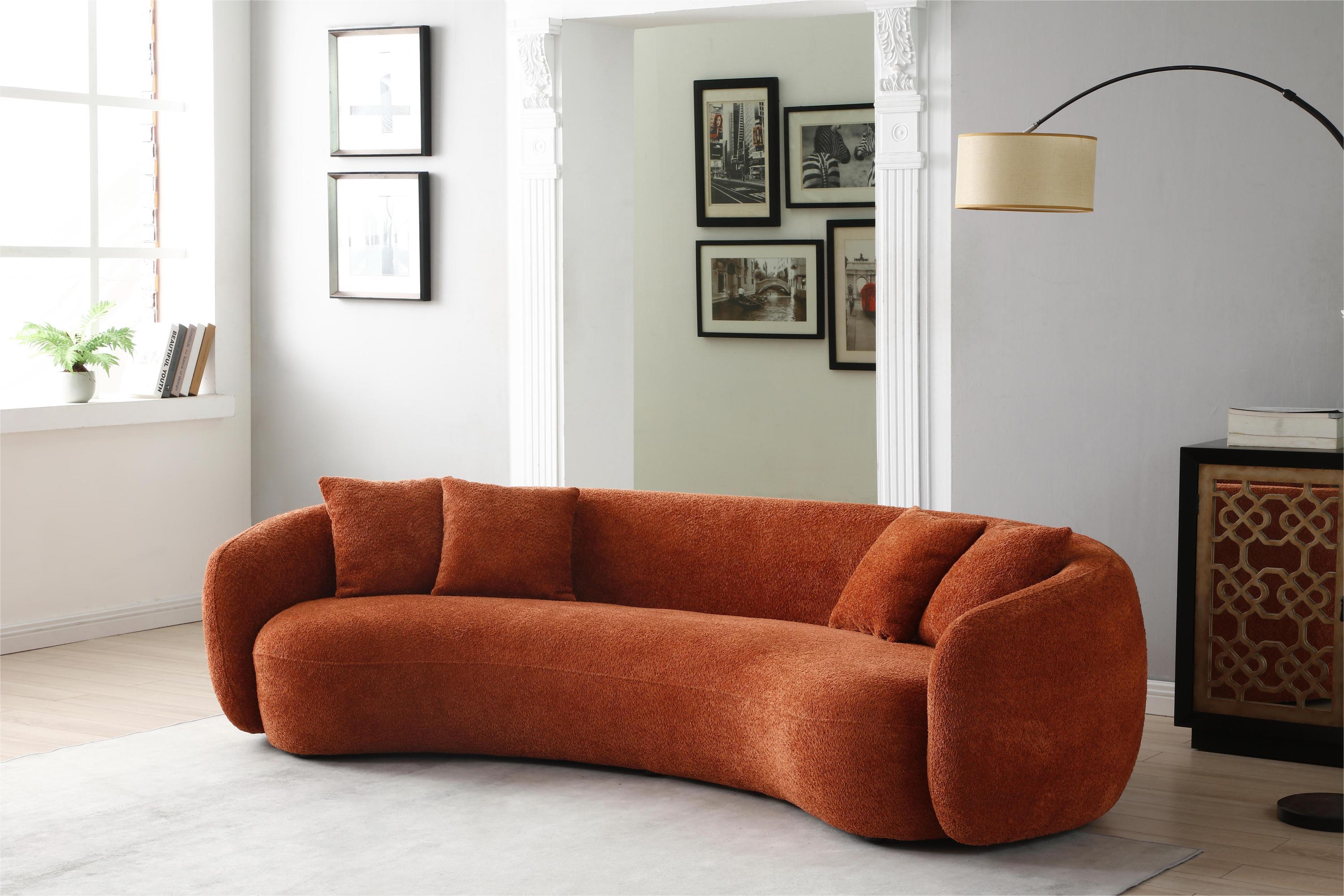The Desiree Modern Living Room Sofa Sectional Orange