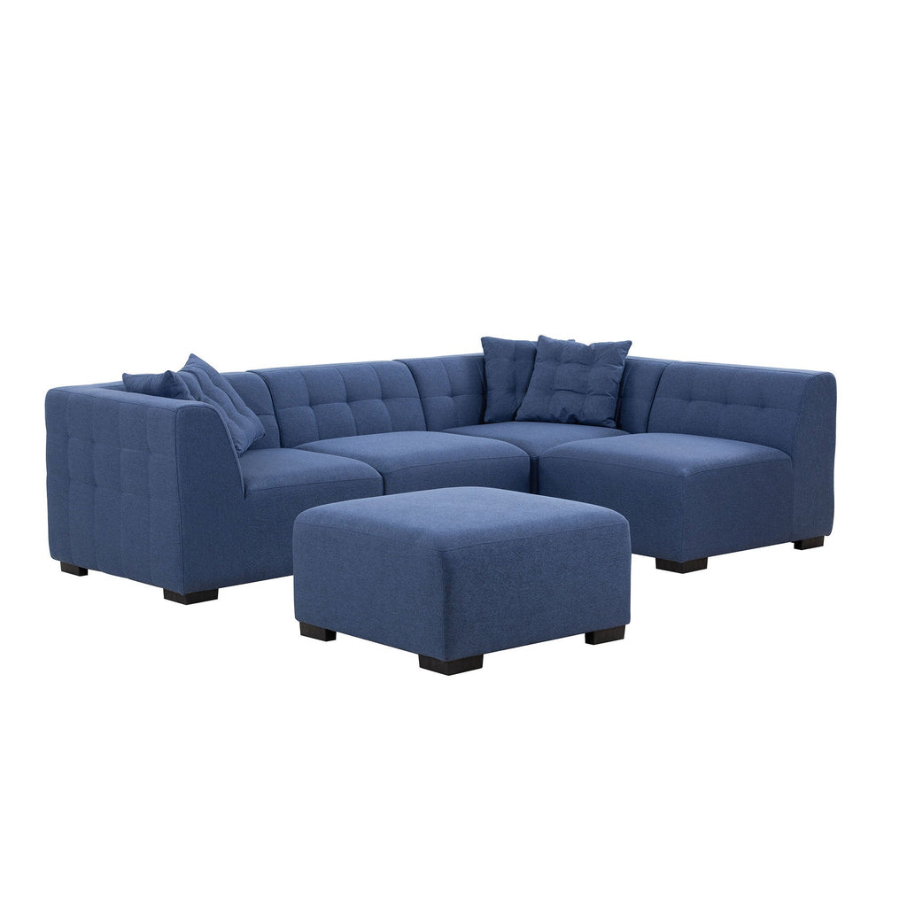 Darla Modern Sectional Sofa with Ottoman Combination
