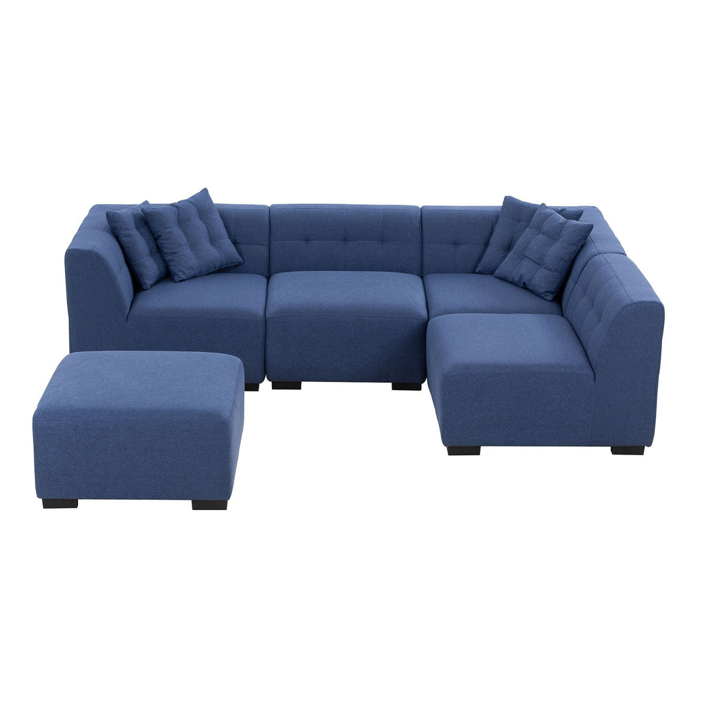 Darla Modern Sectional Sofa with Ottoman Combination