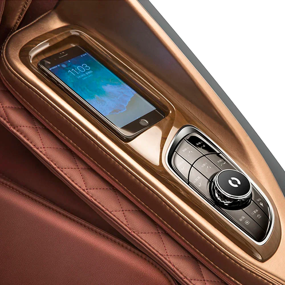 The Linx Genuine Leather Full Body Massage Chair Rolling 4D with Wireless Remote Control