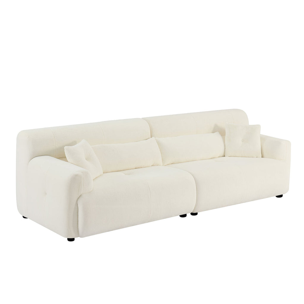 Soft Thick Fuzzy Faux Rabbit Fur Sofa