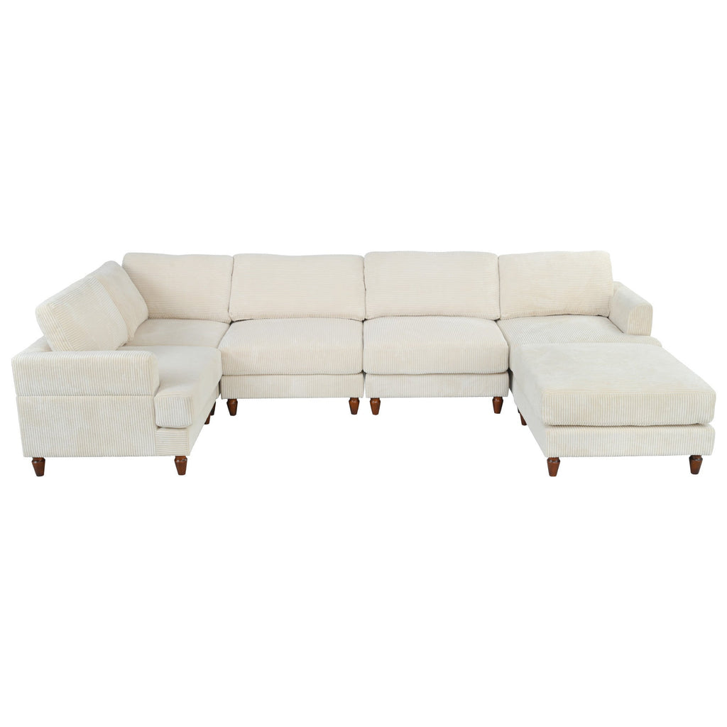 The Valentina Modular L-Shaped Sectional Sofa with Ottoman