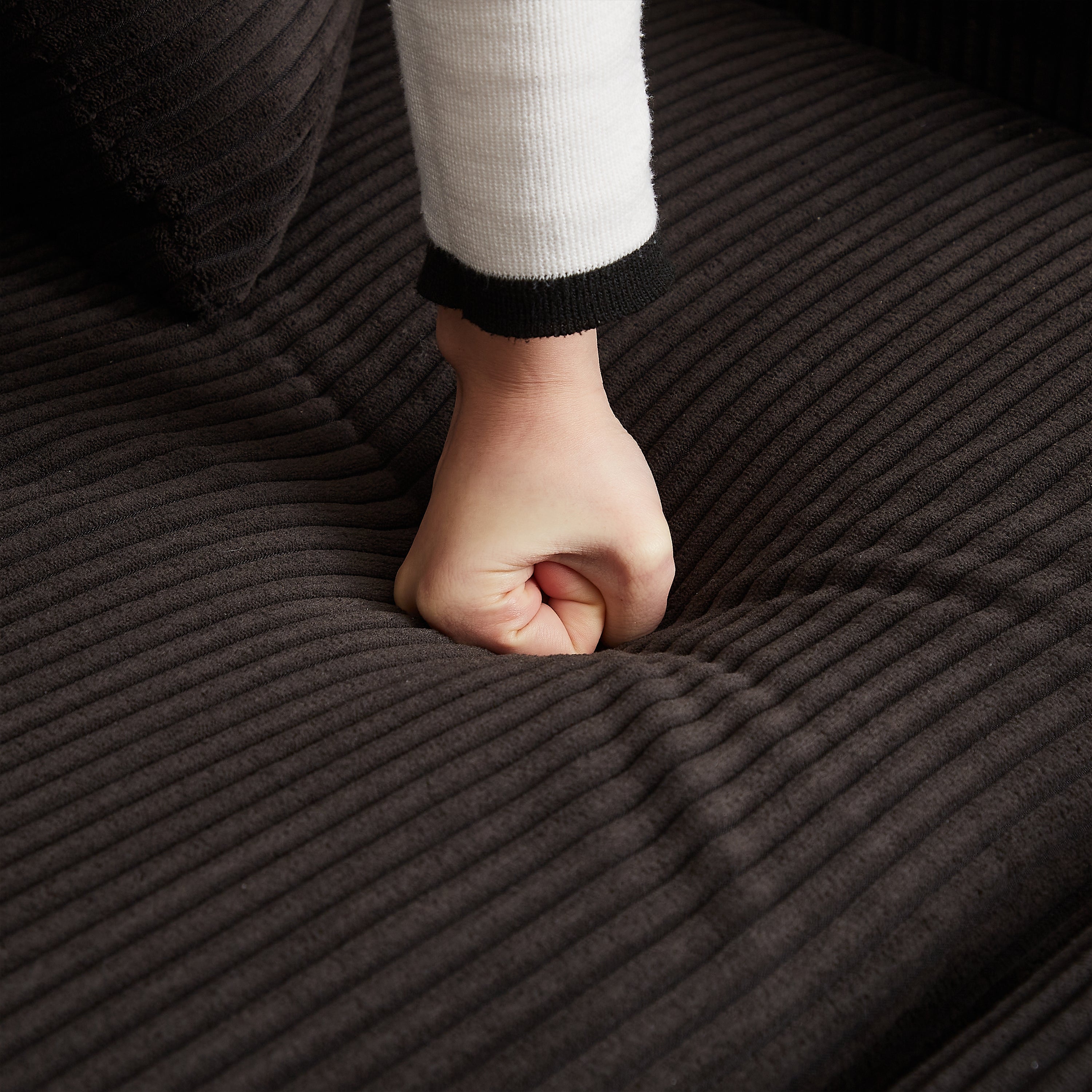 The Silva Corduroy Fabric 4-Seater Cloud Couch