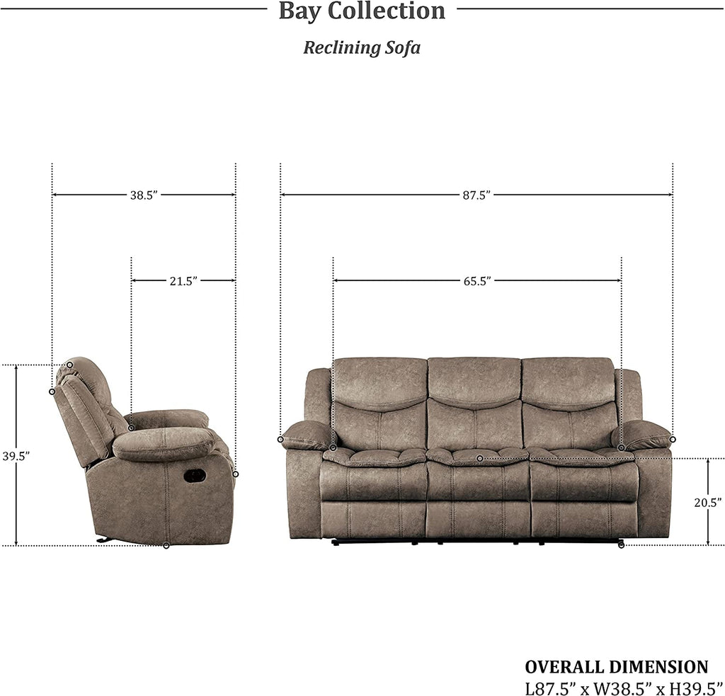 Versailles Lounge Manual Double Reclining Sofa