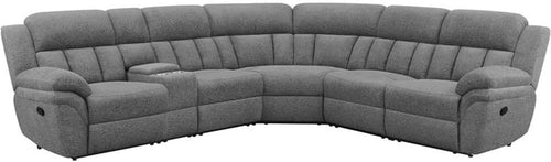 The Savoy Bahrain 6-Piece Charcoal Motion Sectional Sofa