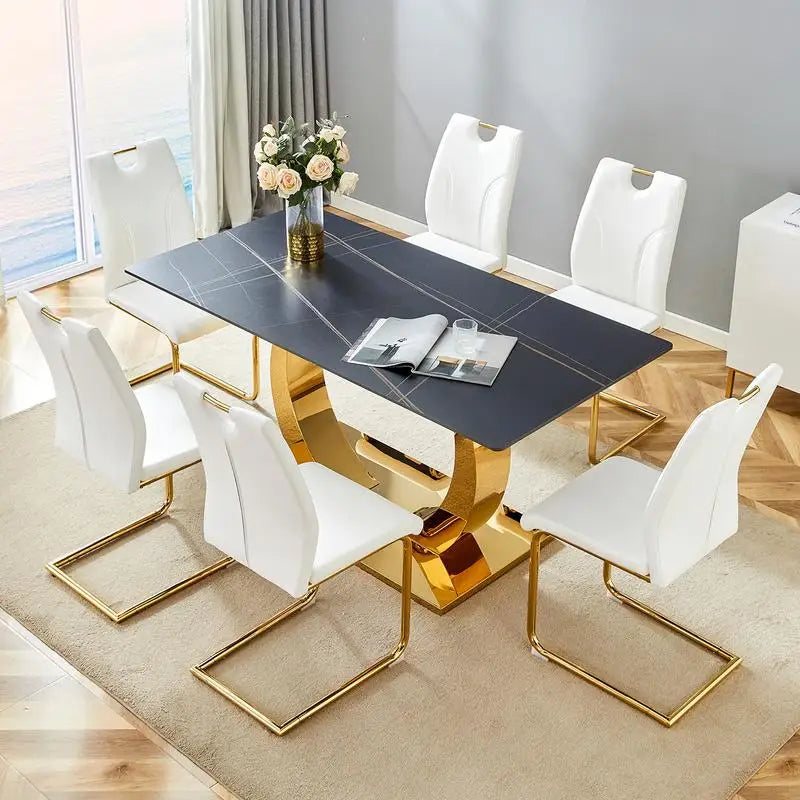 The Regal Luxe Sintered Stone Dining Table Set