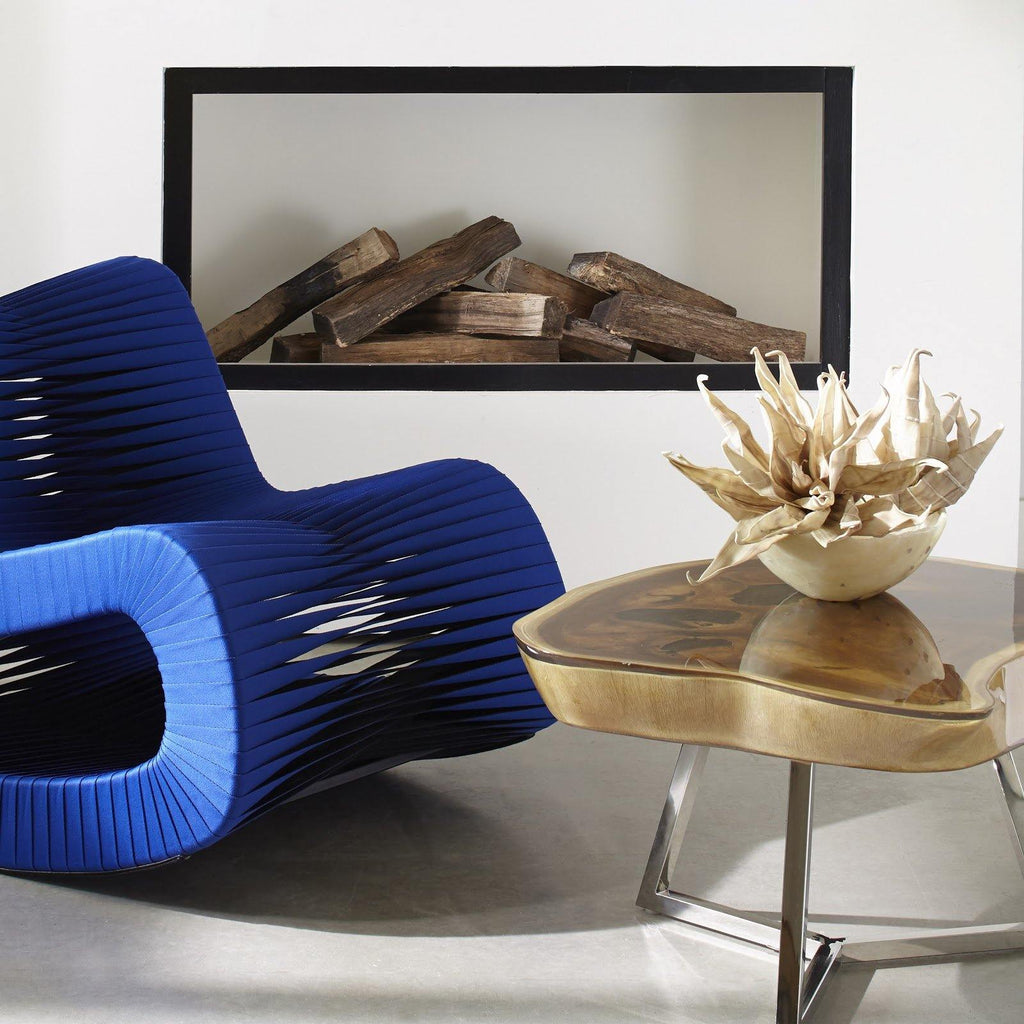 The Regal Luxe Seat Belt Rocking Chair Blue/Black