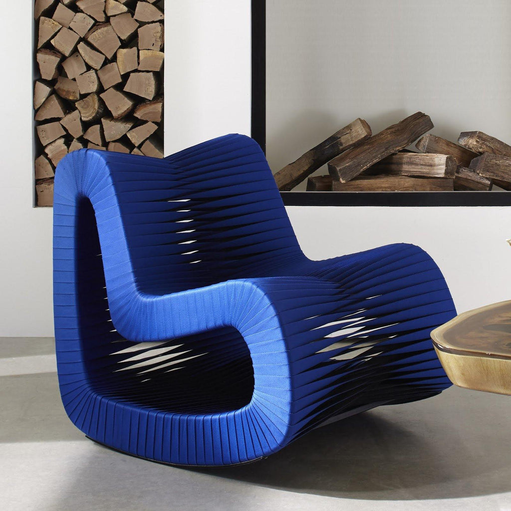 The Regal Luxe Seat Belt Rocking Chair Blue/Black