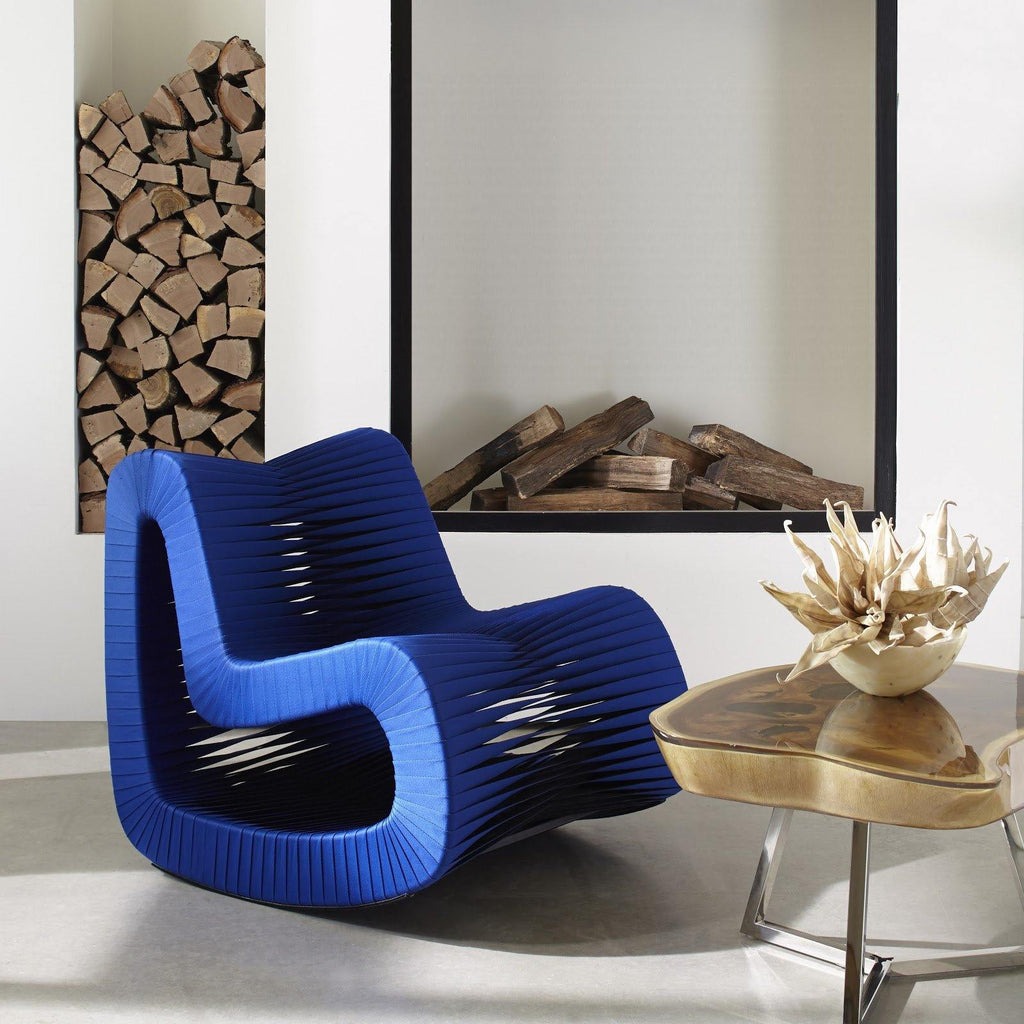 The Regal Luxe Seat Belt Rocking Chair Blue/Black