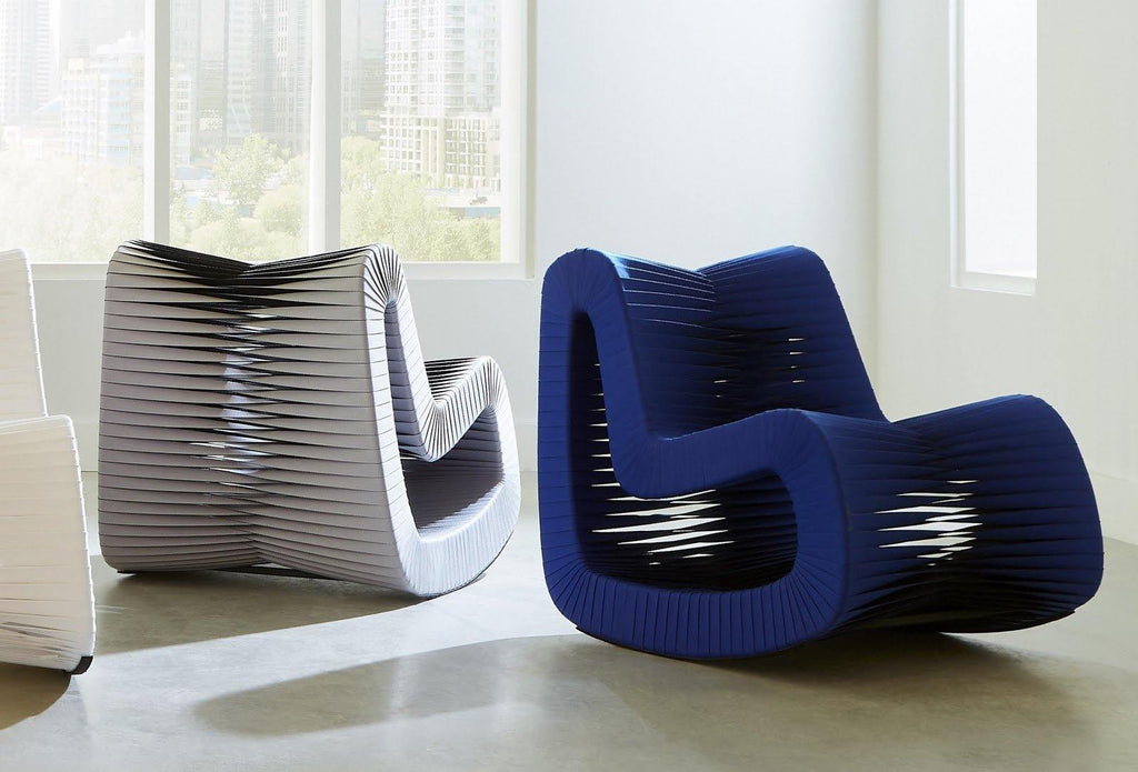 The Regal Luxe Seat Belt Rocking Chair Blue/Black