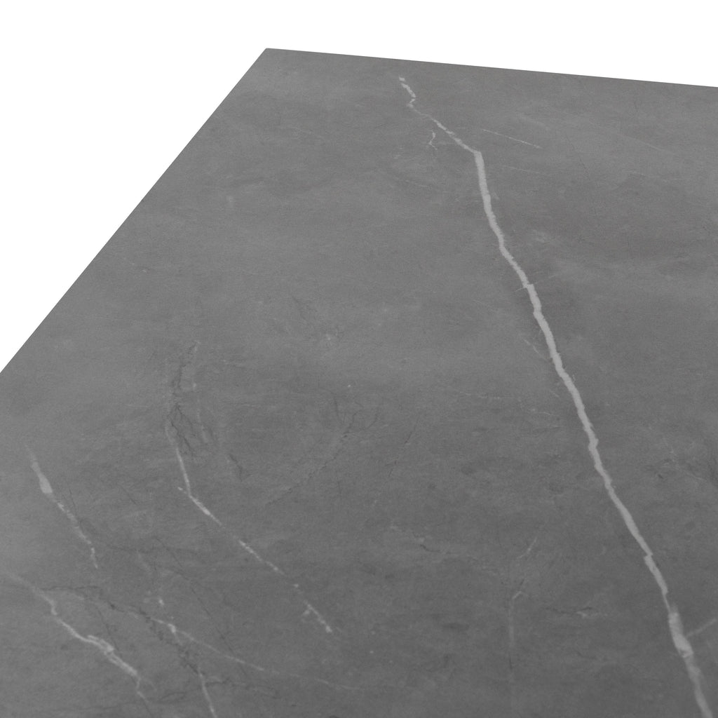 Daniele Dining Table-Grey Top/Black Matte Base