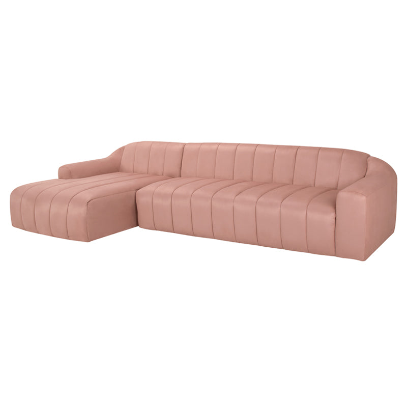 The Valentina Petal Microsuede Coraline Sectional Sofa