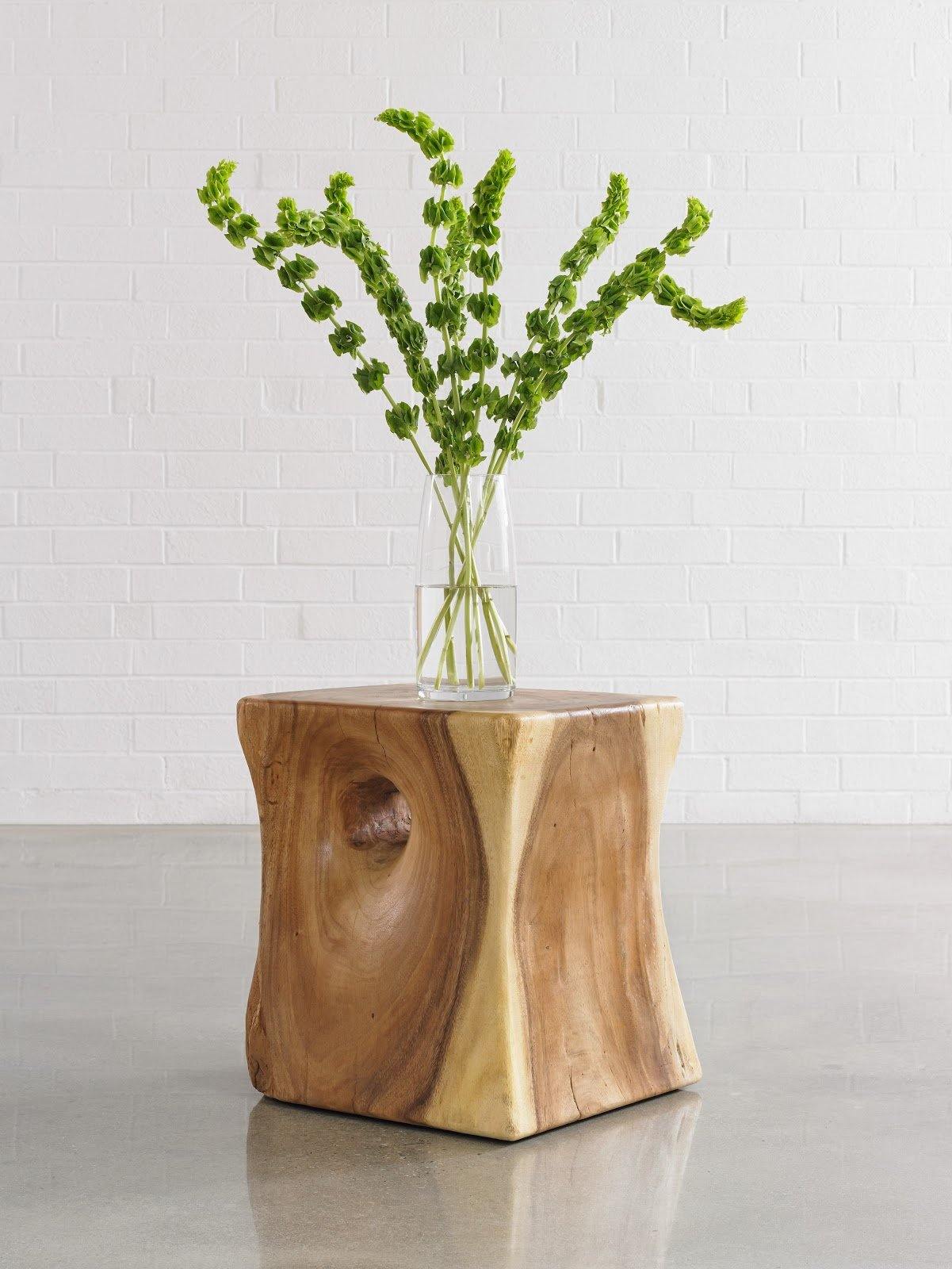 Peek a Boo Side Table Chamcha Wood