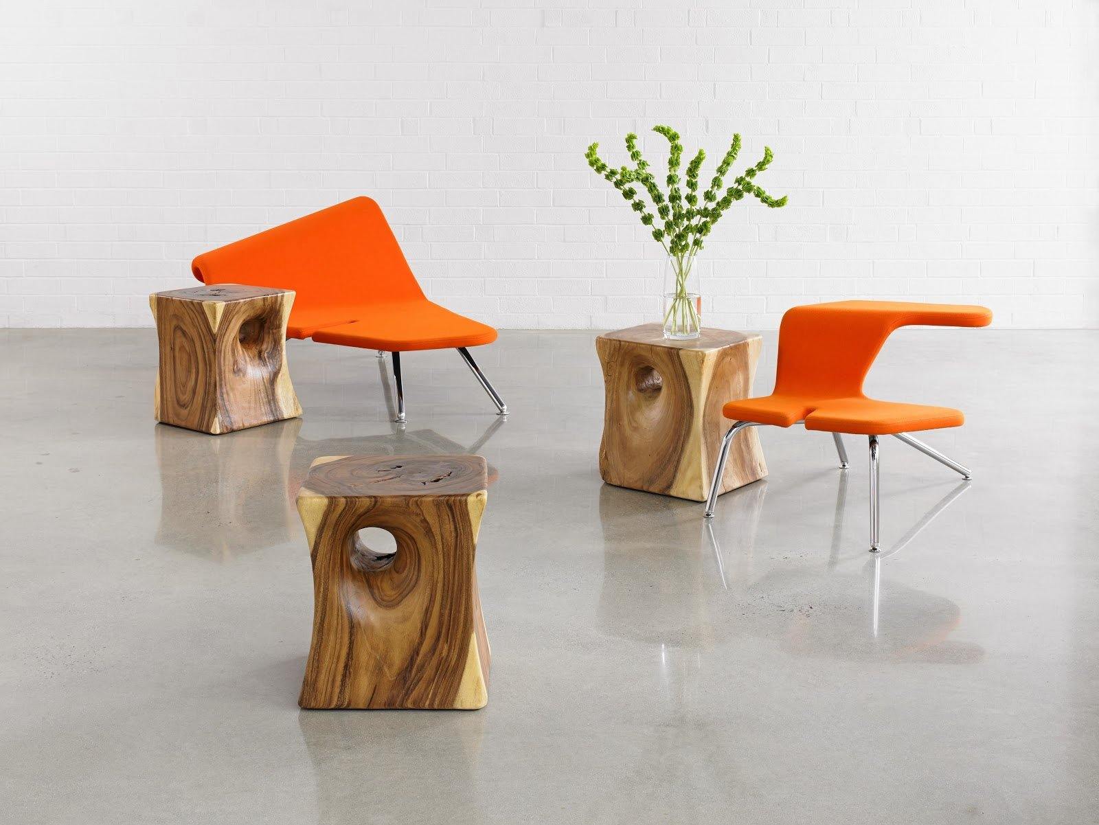 Peek a Boo Side Table Chamcha Wood