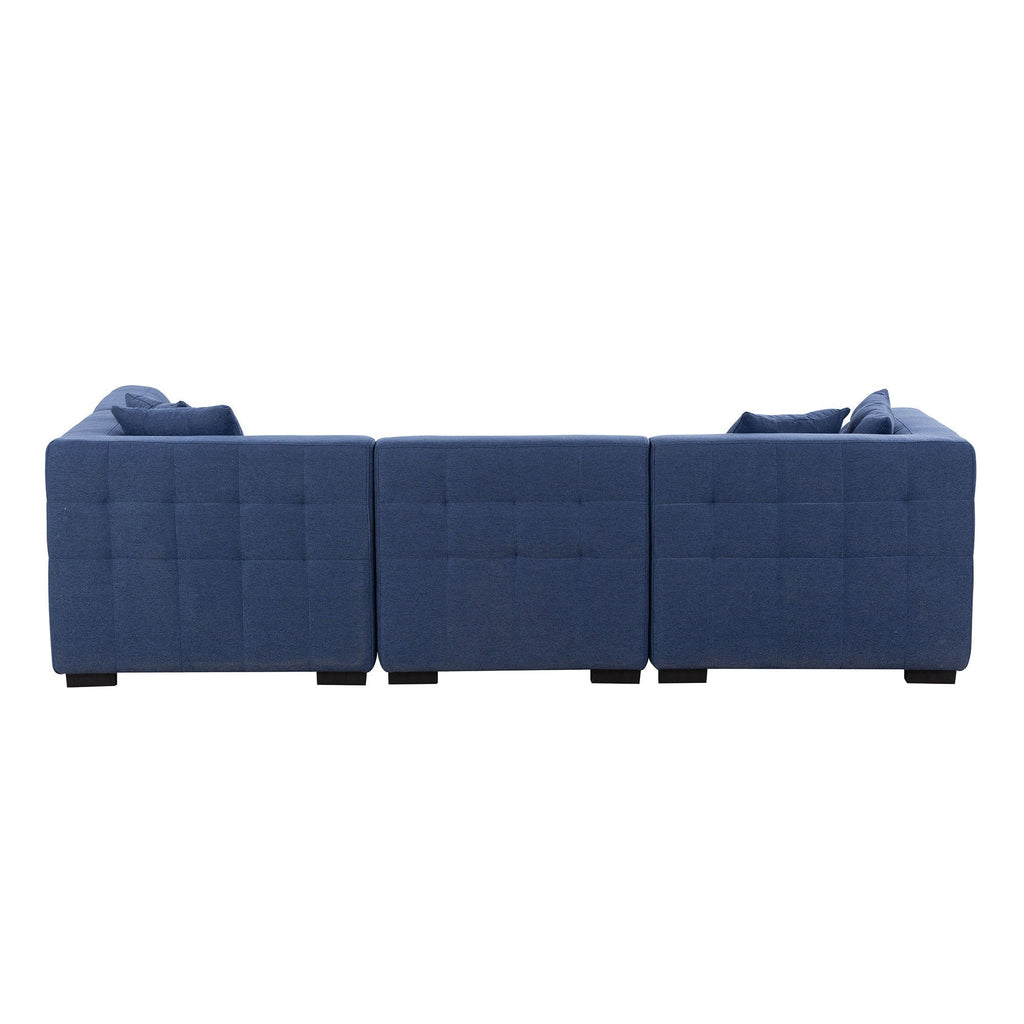 Darla Modern Sectional Sofa with Ottoman Combination