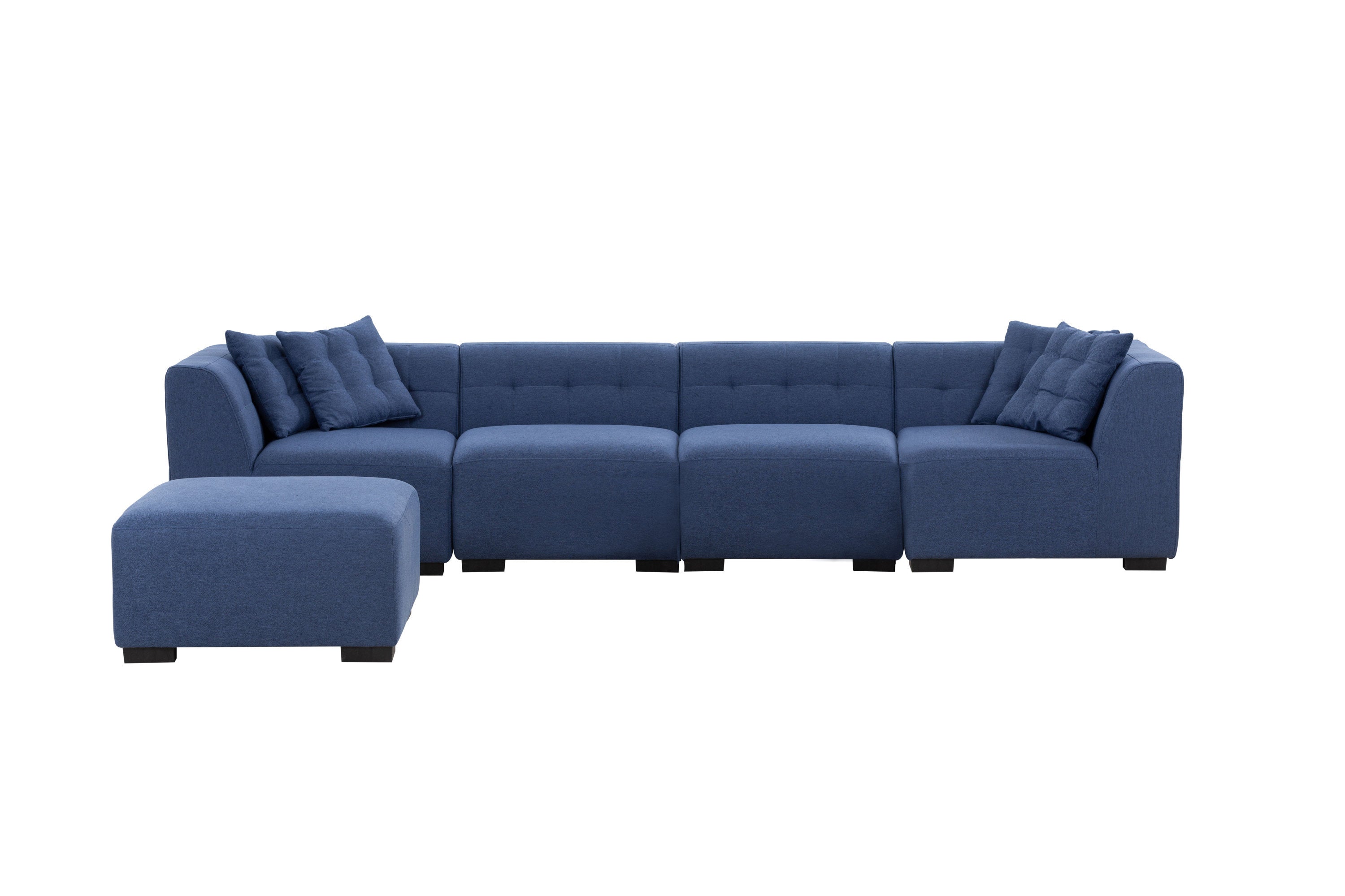 Darla Modern Sectional Sofa with Ottoman Combination