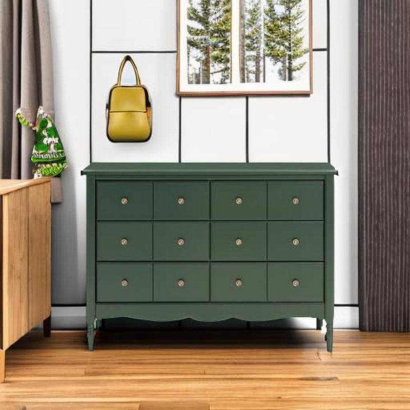 The Savoy Liberty 6-Drawer Assembled Dresser in Forest Green | 2 Sets of Knobs