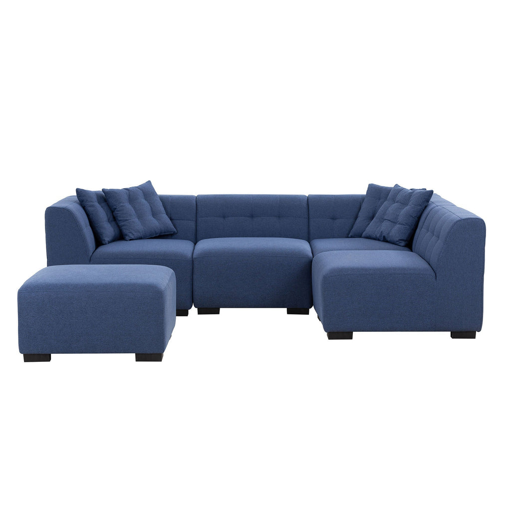 Darla Modern Sectional Sofa with Ottoman Combination