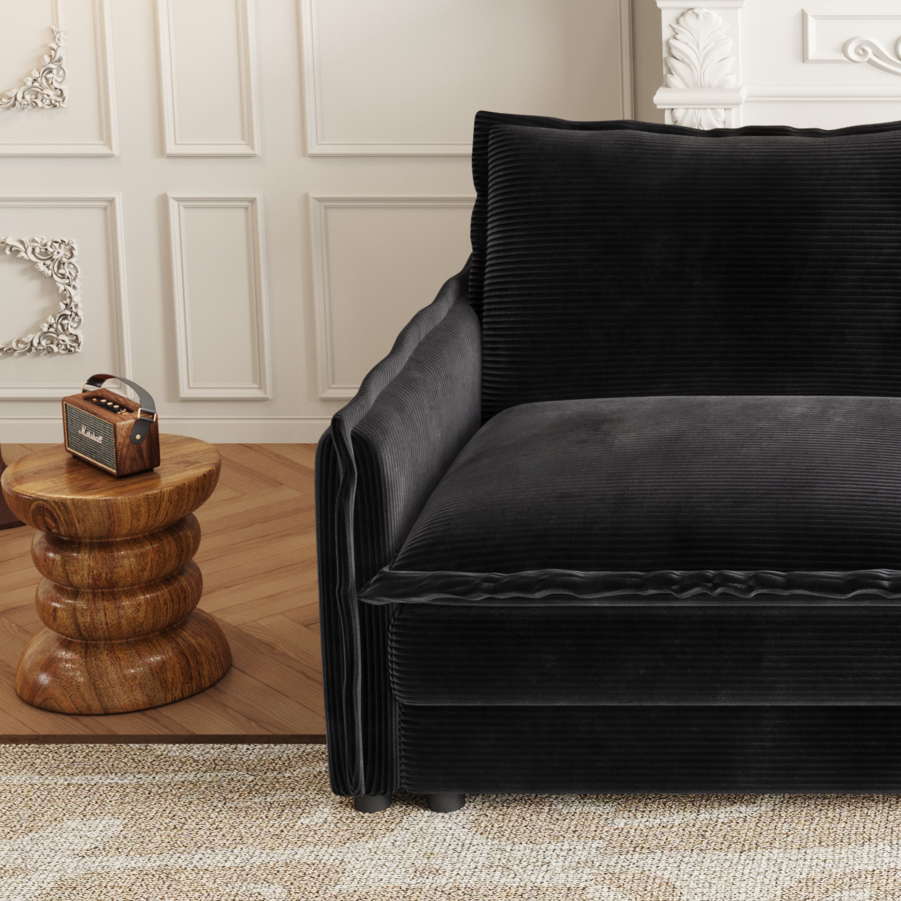 The Silva Corduroy Fabric 4-Seater Cloud Couch