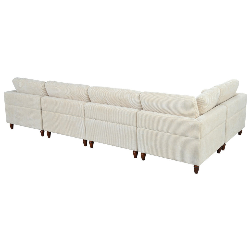 The Valentina Modular L-Shaped Sectional Sofa with Ottoman