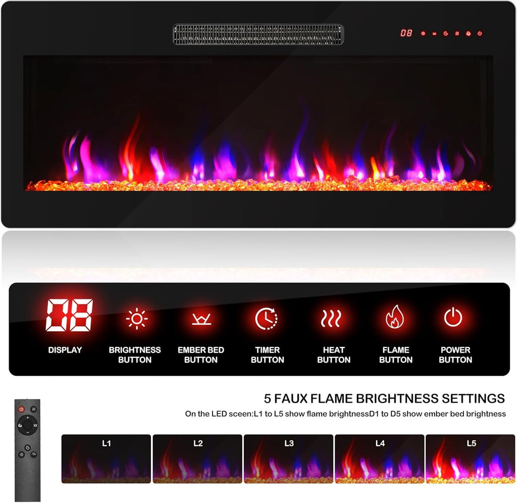 The Roe Electric Fireplace Heater/Entertainment Center