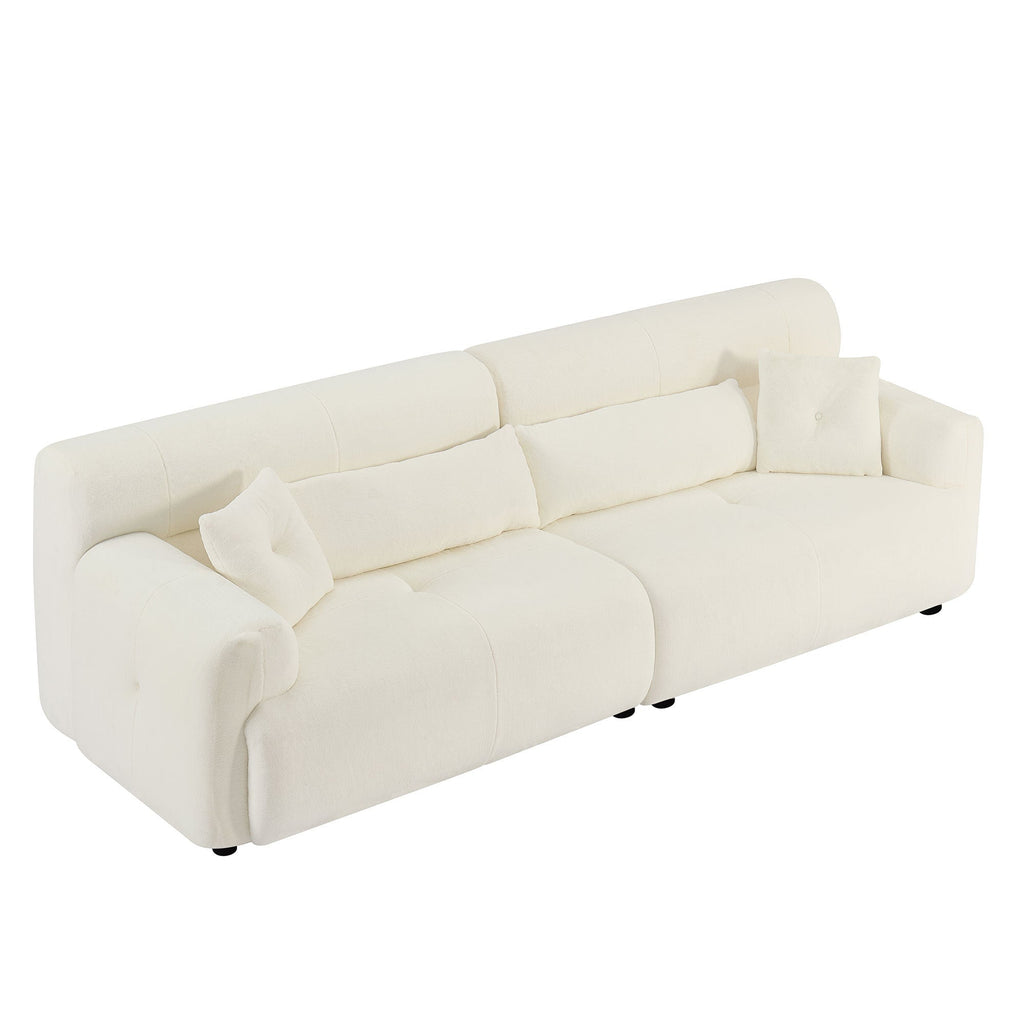 Soft Thick Fuzzy Faux Rabbit Fur Sofa