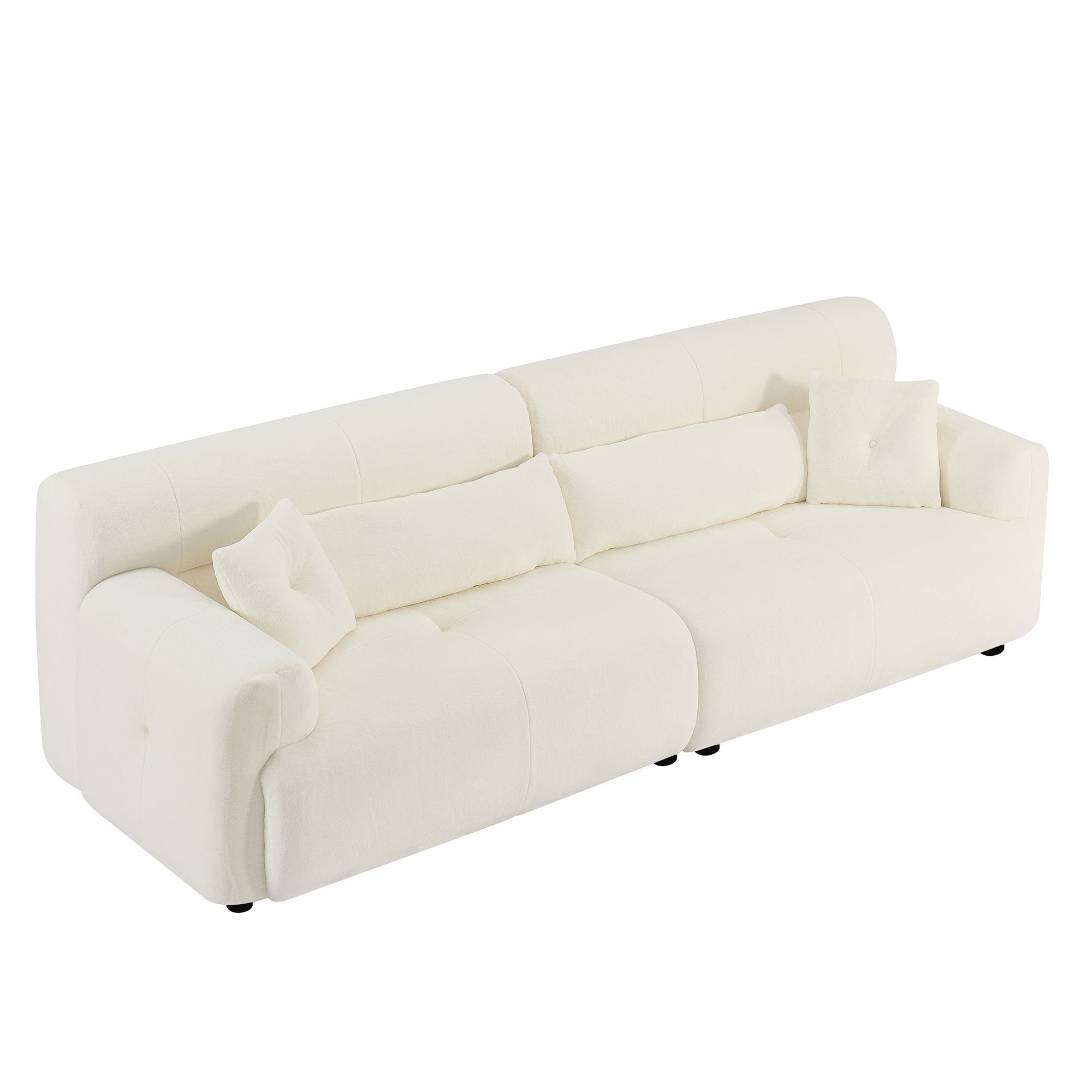 Soft Thick Fuzzy Faux Rabbit Fur Sofa