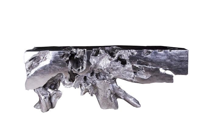 Freeform Console Table Silver Leaf